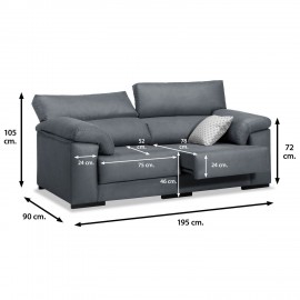 Sofa al gusto ref-06 195 cms