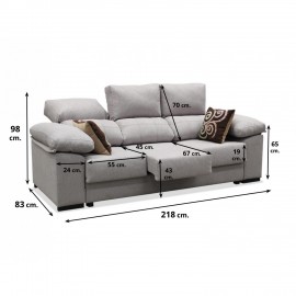 Sofa al gusto ref-19 218 cms