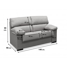 Sofa economico 140 cms ref-02