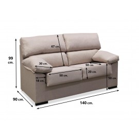 Sofa economico 140 cms ref-03