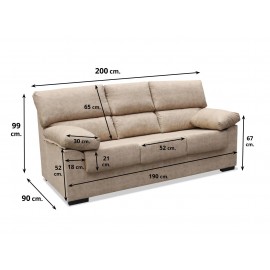 Sofa economico 200 cms ref-09