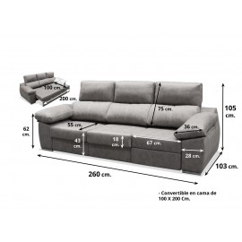 Sofa cama economico ref-04