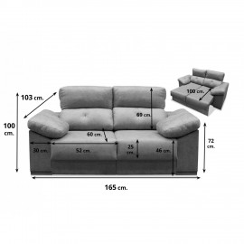 Sofa cama al gusto ref-06 165 cms