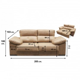 Sofa cama al gusto ref-07 205 cms