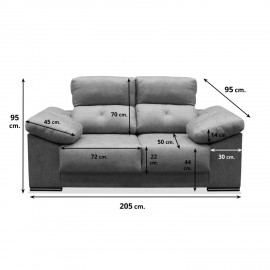 Sofa economico 205cms ref-15