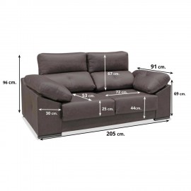 Sofa economico 205cms ref-17