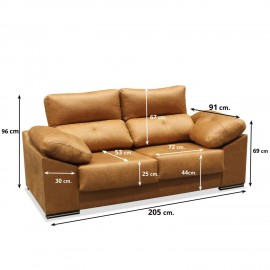 Sofa economico 205cms ref-18