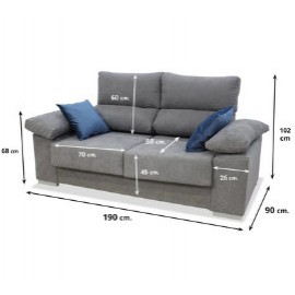 Sofa economico  190 cms ref-03