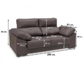 Sofa economico 165 cms ref-12